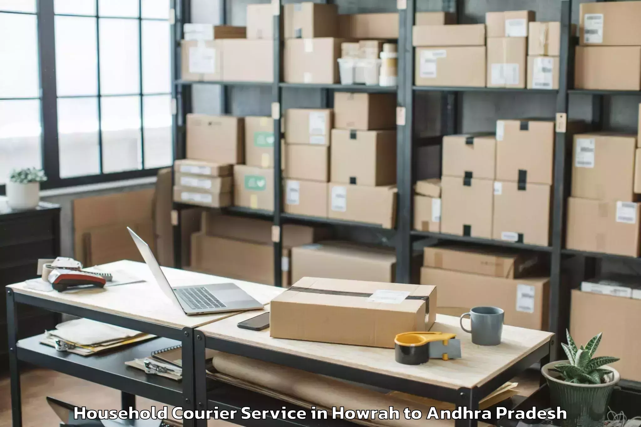 Quality Howrah to Anaparthi Household Courier